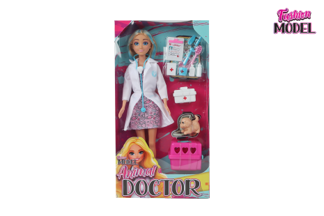 Fashion Model dierenarts met hondje 29cm