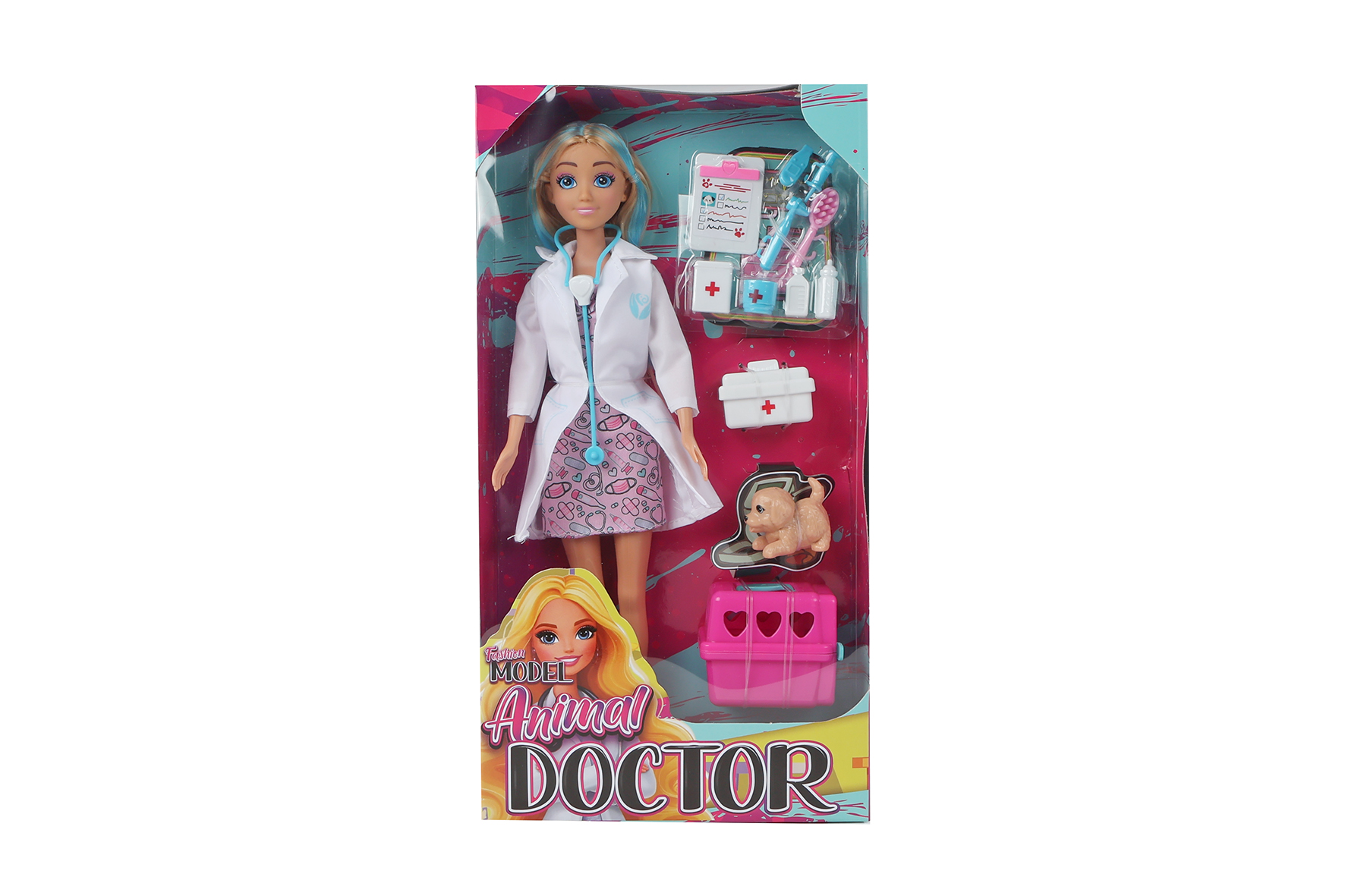 Fashion Model dierenarts met hondje 29cm