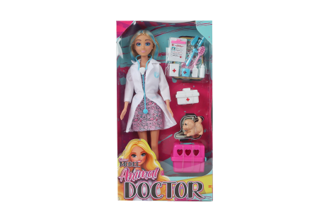 Fashion Model dierenarts met hondje 29cm