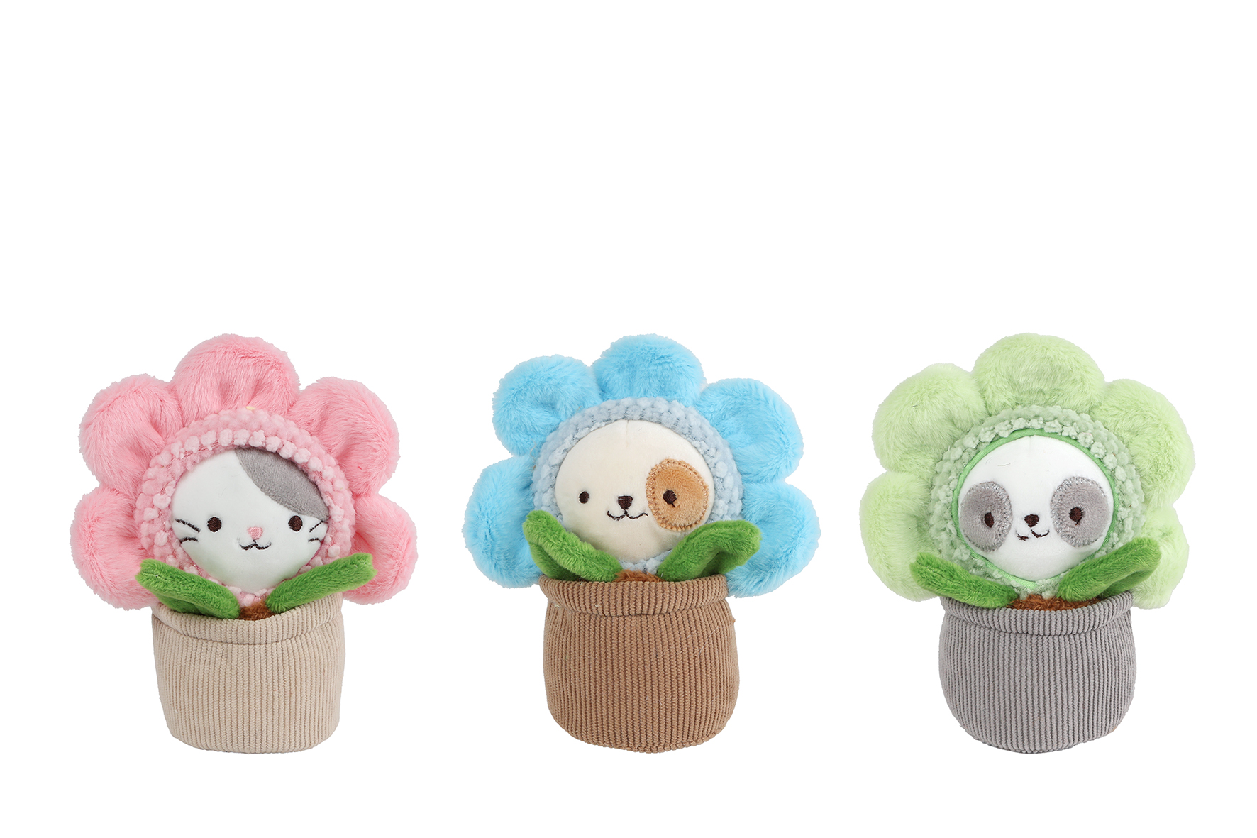 Take Me Home poes in pot pluche 3ass 16cm