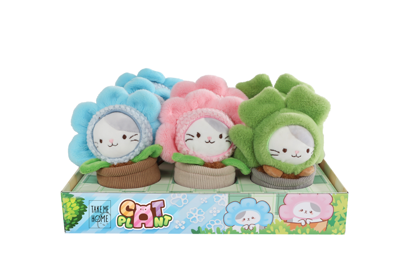 Take Me Home poes in pot pluche 3ass 16cm