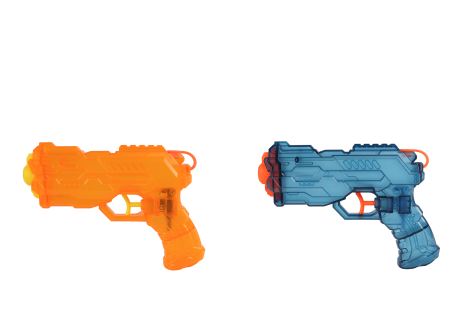 Sun Fun waterpistool 2ass kleur 19cm mat transparant