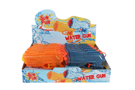 Sun Fun waterpistool 2ass kleur 19cm mat transparant