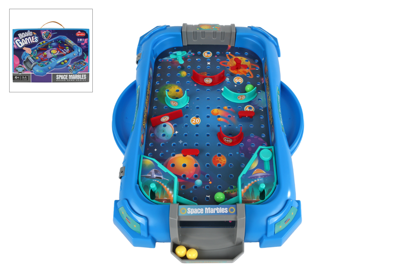 Pinball flipperkast space marbles 2in1 33,5x24,5x6cm