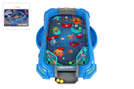 Pinball flipperkast space marbles 2in1 33,5x24,5x6cm