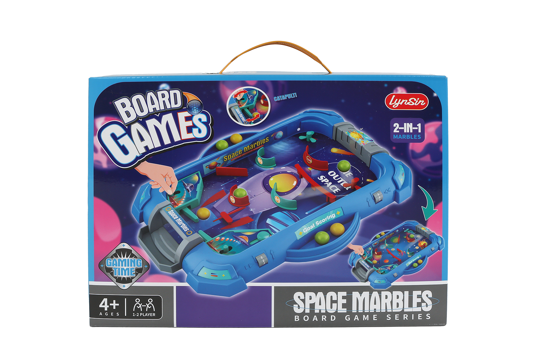 Pinball flipperkast space marbles 2in1 33,5x24,5x6cm
