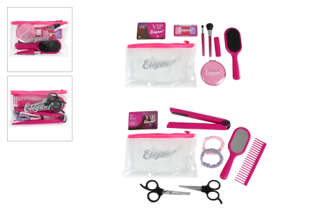 Haar/make-up set in etui 7-8dlg 2ass
