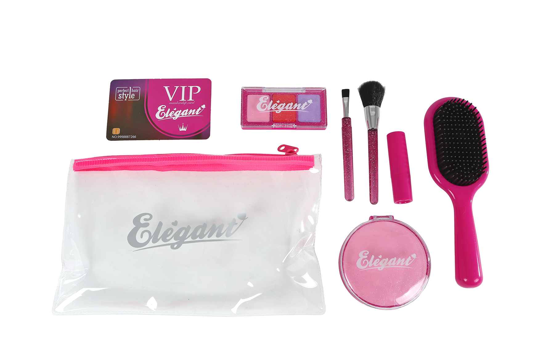 Haar/make-up set in etui 7-8dlg 2ass