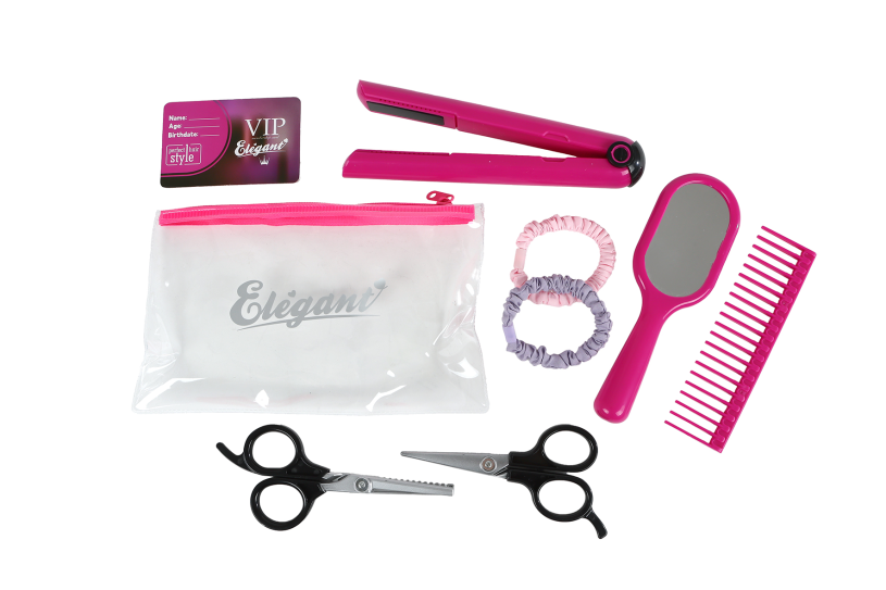 Haar/make-up set in etui 7-8dlg 2ass