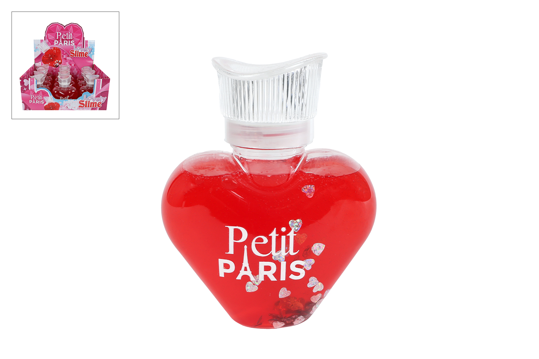 Petit Paris love slijm met hartjesglitter 300g
