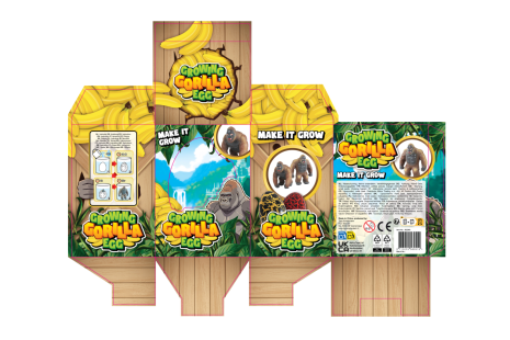 Groeiende gorilla in jumbo ei 2ass 11cm