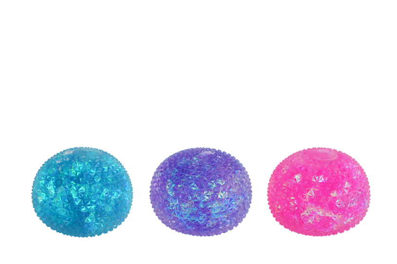 Glamour mega kristal sugar stressbal 750gram 3ass 10cm