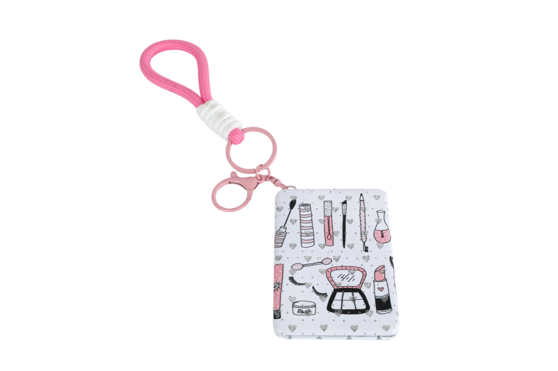 Petit Paris make-up spiegeltje aan sleutelhangerkoord 7cm