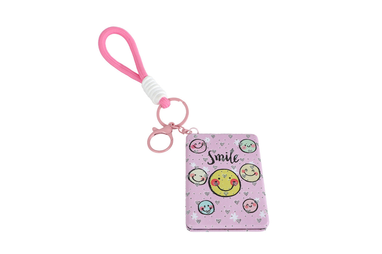 Petit Paris make-up spiegeltje aan sleutelhangerkoord 7cm