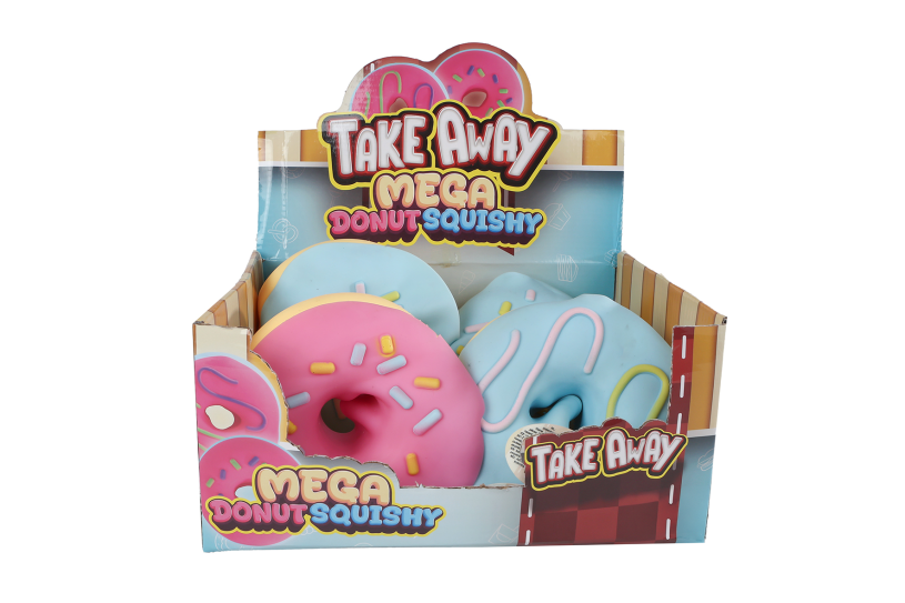 Take Away Jumbo Squishy Donut 2ass 16x16x7cm