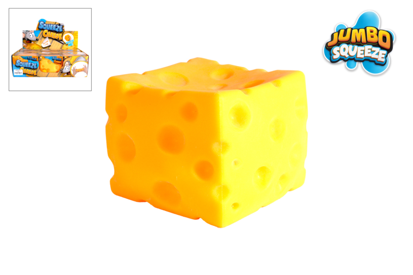 Jumbo Squeeze Kaas 400gram anti-stress 10x10x8cm
