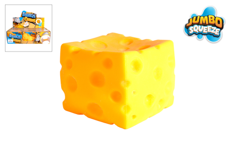 Jumbo Squeeze Kaas 400gram anti-stress 10x10x8cm