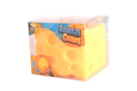 Jumbo Squeeze Kaas 400gram anti-stress 10x10x8cm