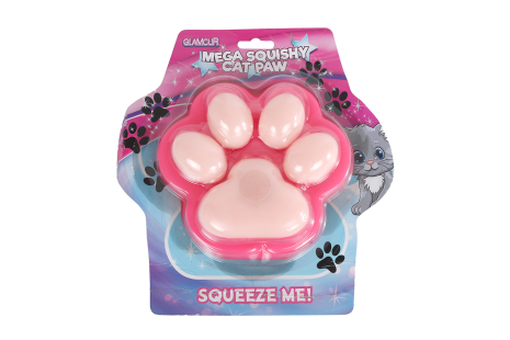 Glamour squishy mega kattenpoot 500gram 6ass 17cm