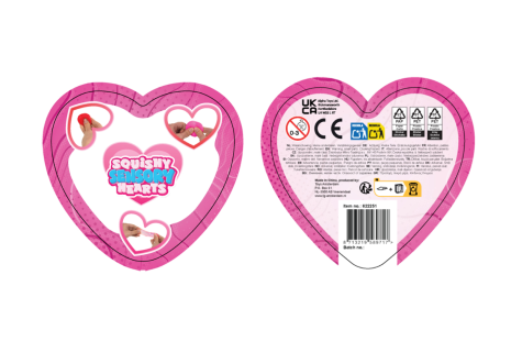 Squishy sensory hartjes 3stuks 4cm