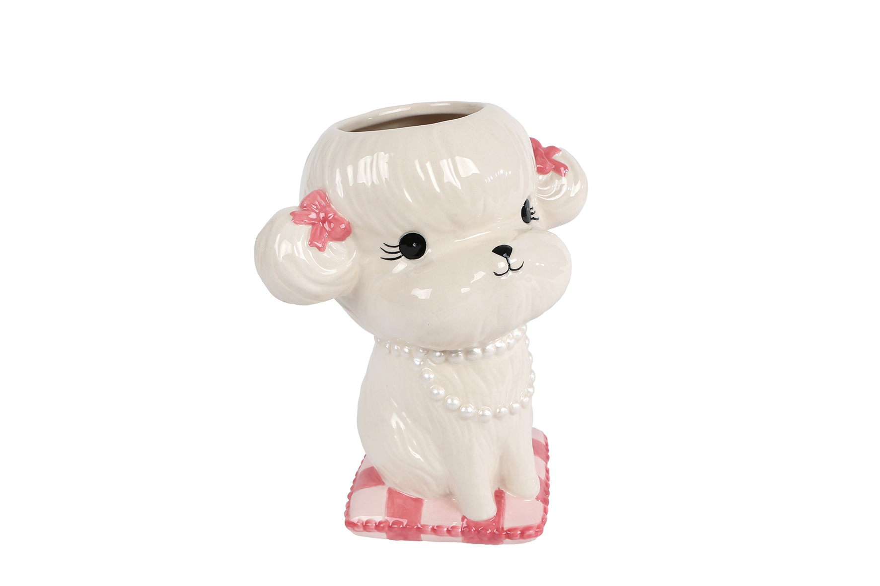 Vaas Animals multicolor aardewerk 15x11x18cm assorti