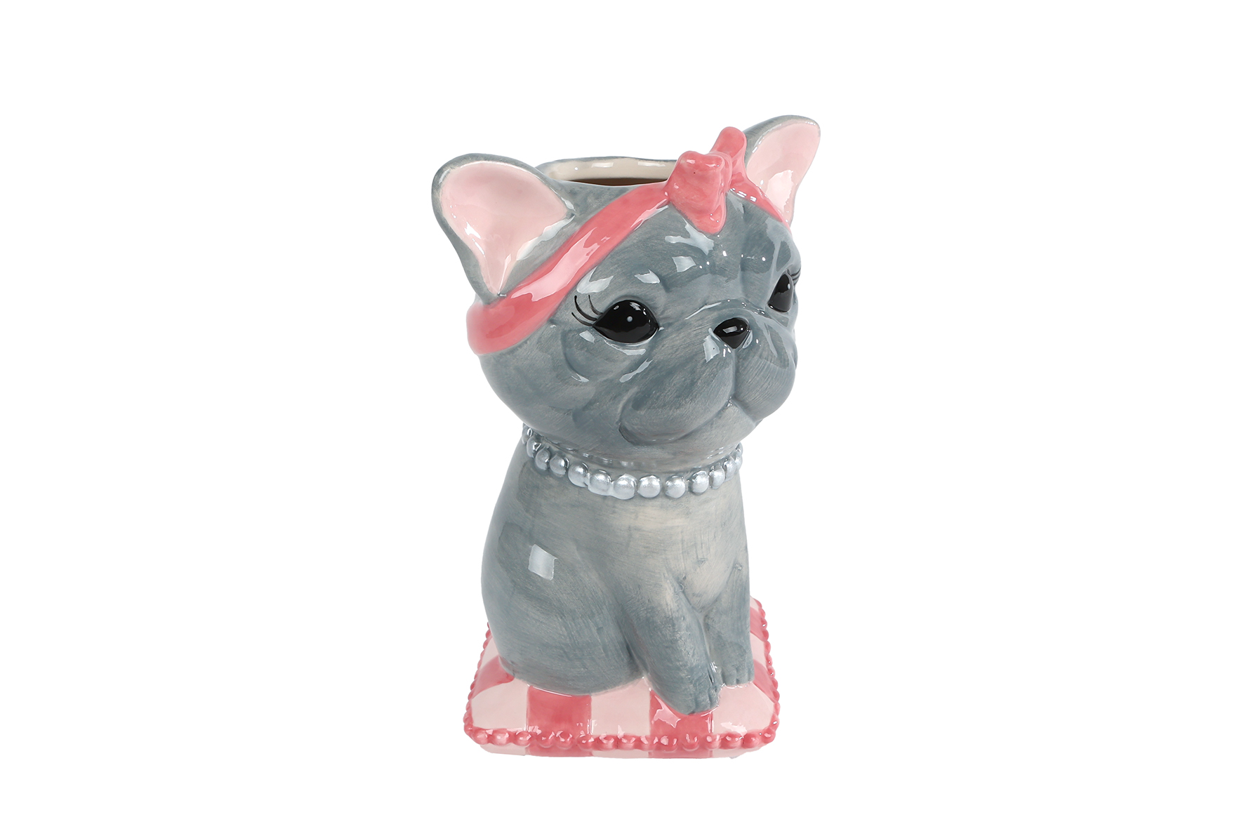 Vaas Animals multicolor aardewerk 15x11x18cm assorti