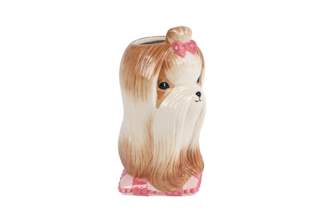 Vaas Animals multicolor aardewerk 15x11x18cm assorti