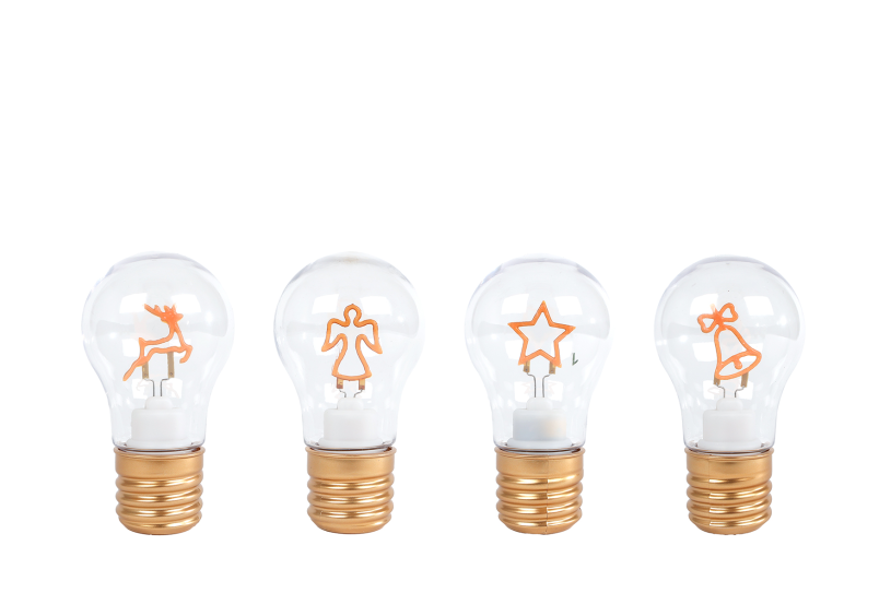 Special Moments LED Gloeilamp Xmas 7x7x12,5cm 4 assorti