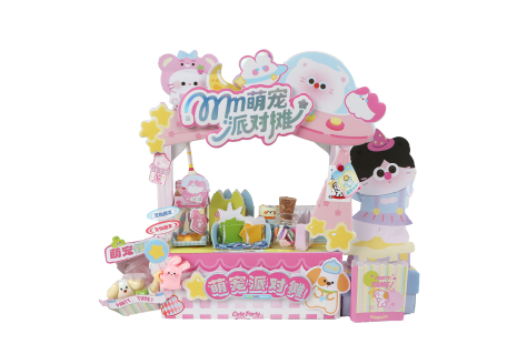 Kawaii knutselkraampje dierenfeest roze 15,5cm