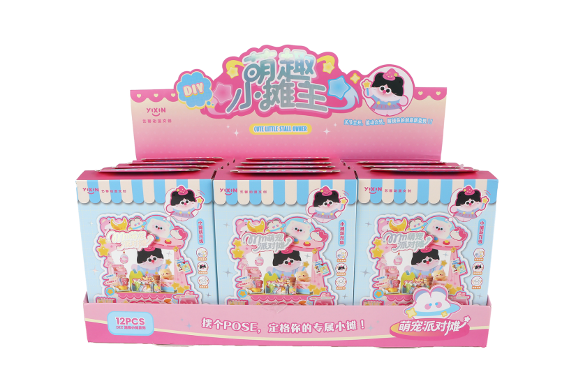 Kawaii knutselkraampje dierenfeest roze 15,5cm