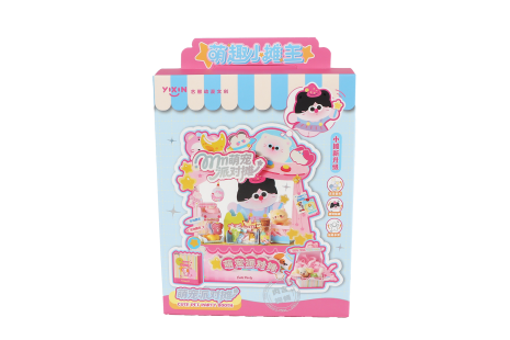 Kawaii knutselkraampje dierenfeest roze 15,5cm