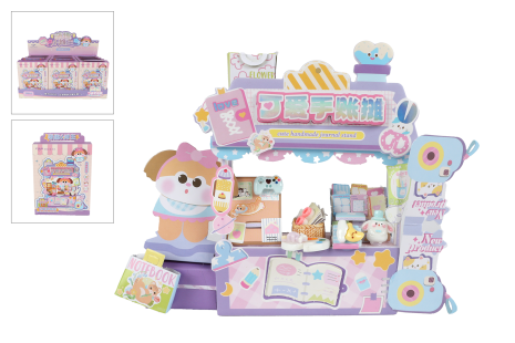 Kawaii knutselkraampje speelgoed paars 15,5cm