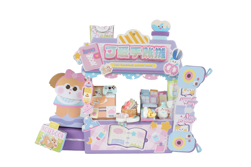 Kawaii knutselkraampje speelgoed paars 15,5cm