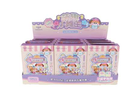 Kawaii knutselkraampje speelgoed paars 15,5cm