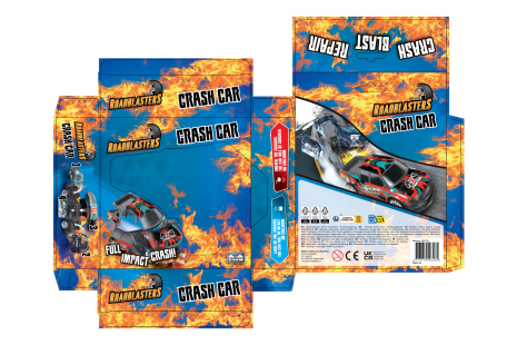 Roadblasters bump and crash auto pull back 6ass 12cm