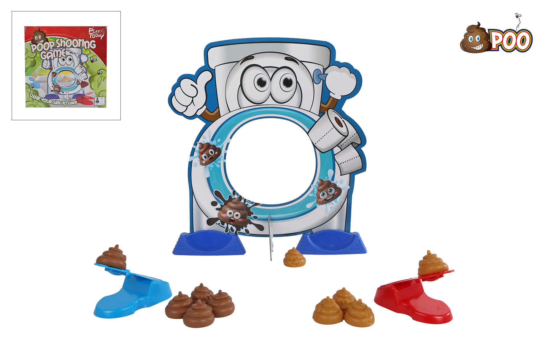 Play ToDay Poo schiet de poep in het toilet spel