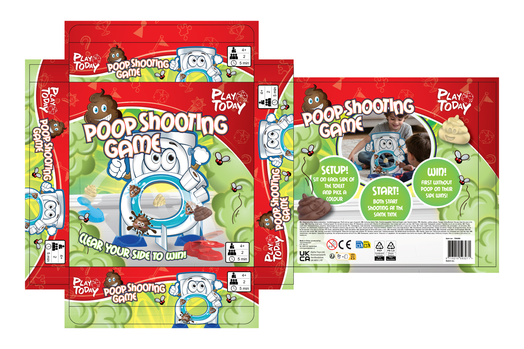 Play ToDay Poo schiet de poep in het toilet spel