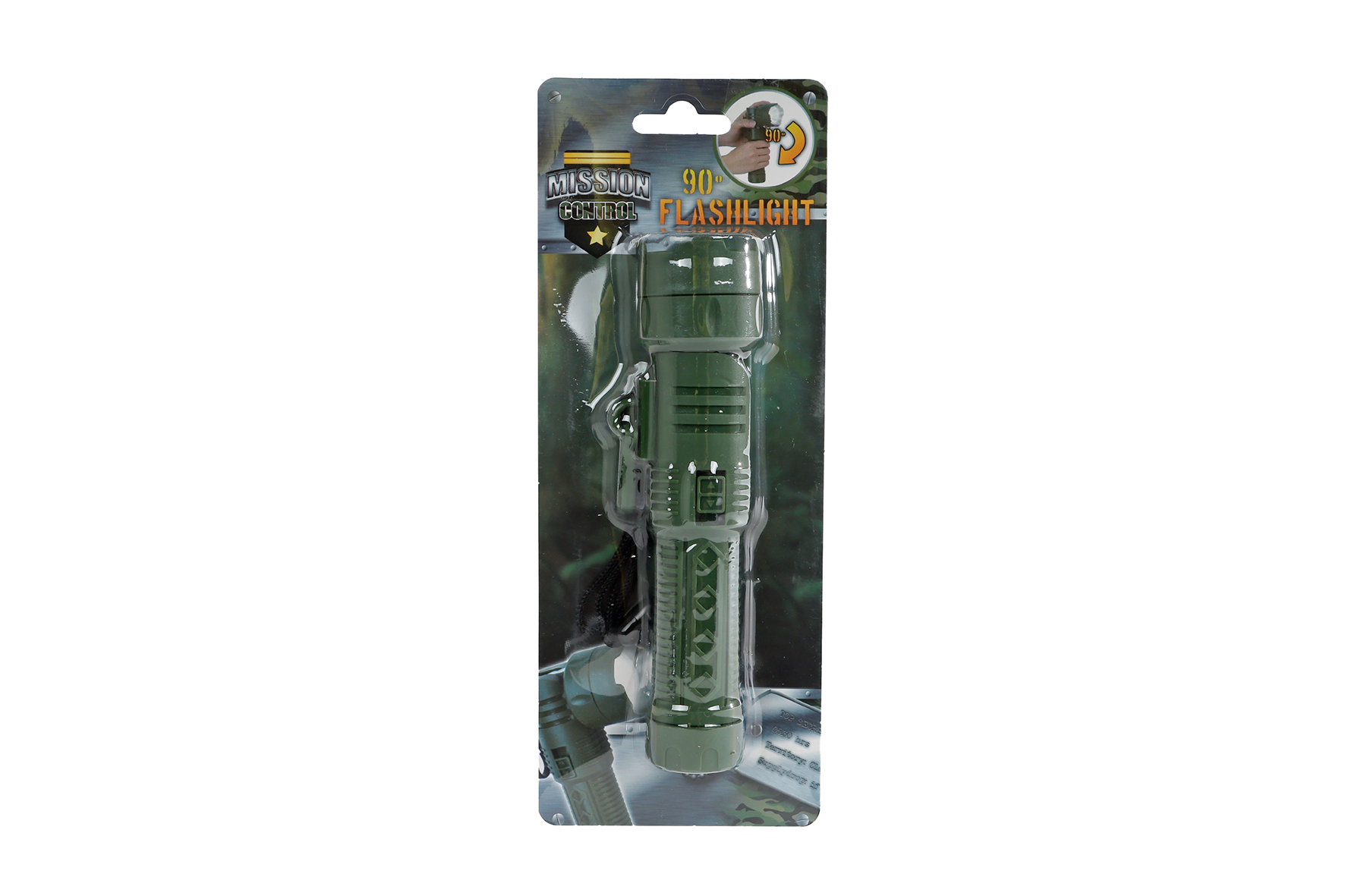 Mission Control Zaklamp 16cm met 90gr functie incl batterij