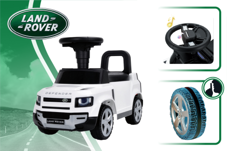 Land Rover loopauto wit met geluid 67cm