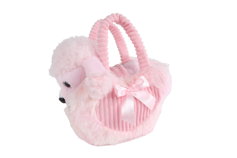 Take Me Home poedel in tas roze 33x30cm