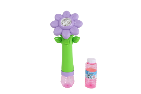 Sun Fun bellenblaas bloem met licht 90ml 2ass kleur 27cm B/O