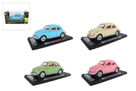 Retro auto frictie 4ass 1:24 18cm