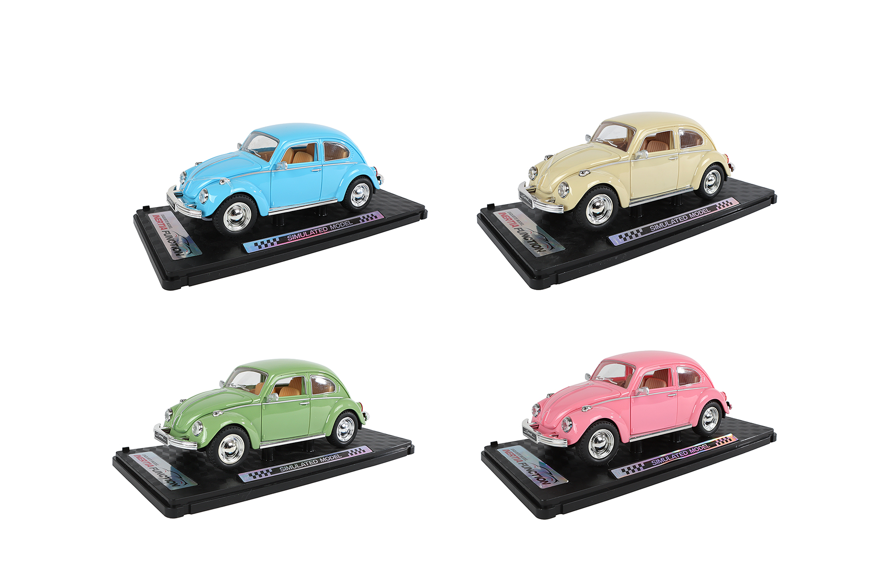 Retro auto frictie 4ass 1:24 18cm