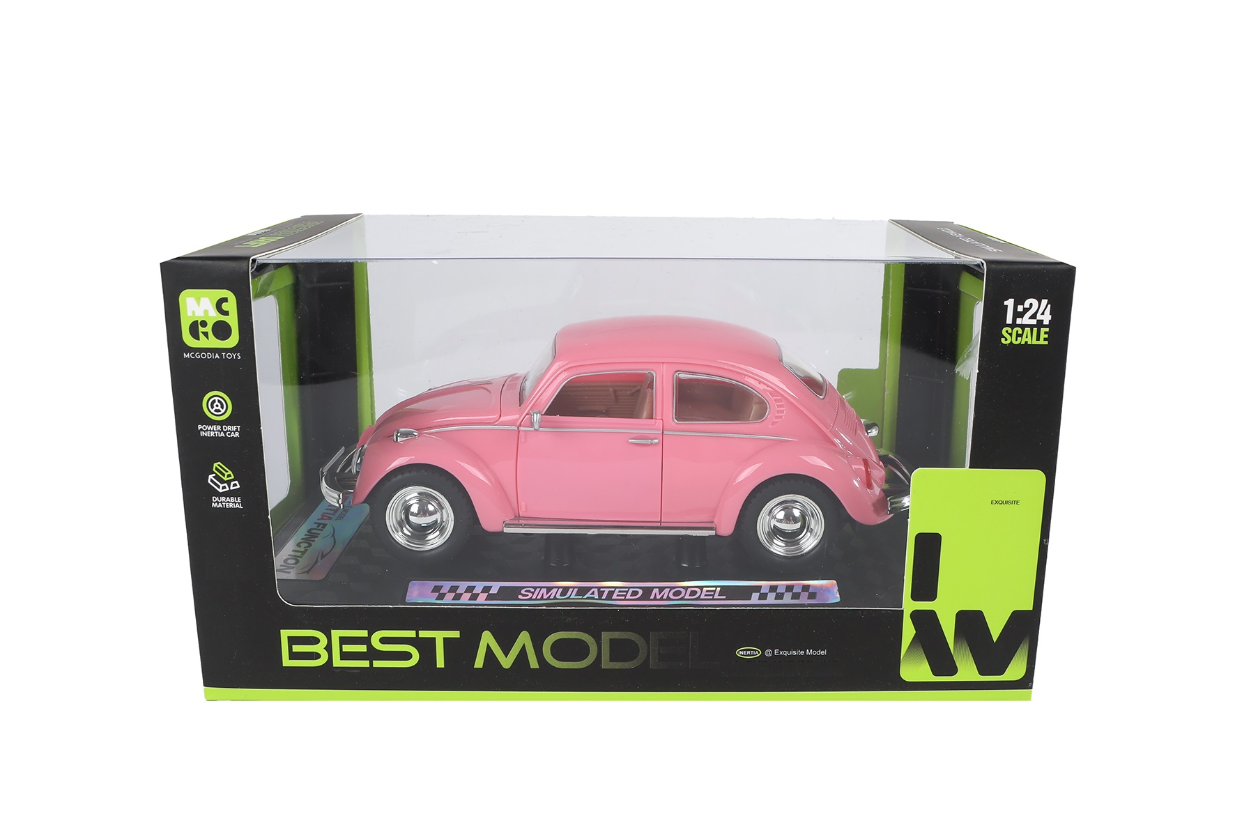 Retro auto frictie 4ass 1:24 18cm