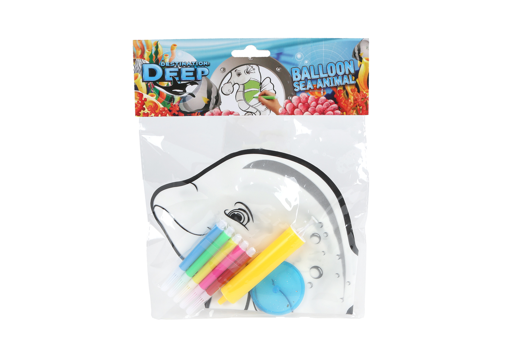 Destination Deep kleur zeedier opblaasbaar 4ass