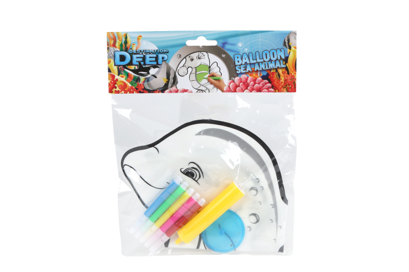 Destination Deep kleur zeedier opblaasbaar 4ass