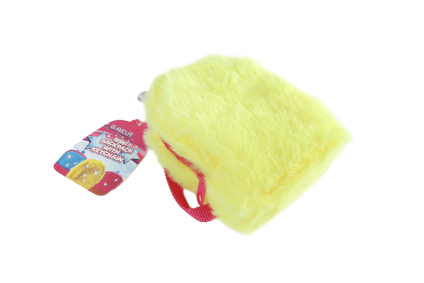 Glamour fashion rugzak mini m/sleutelhanger 3ass 10cm