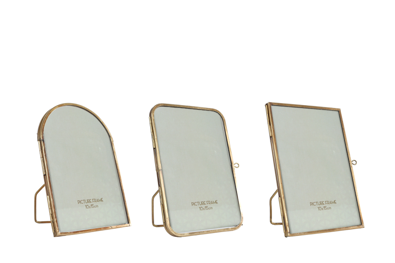Fotolijst Jildou Antiek messing 3 assorti 10x15cm
