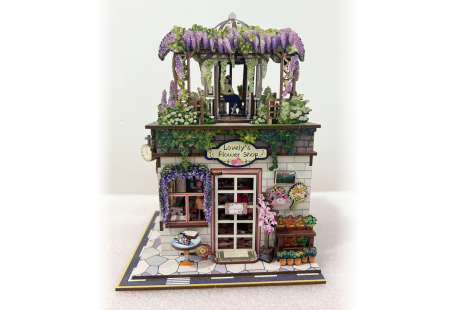 Woodworks DIY bouwpakket Flower Shop m/licht 243dlg hout