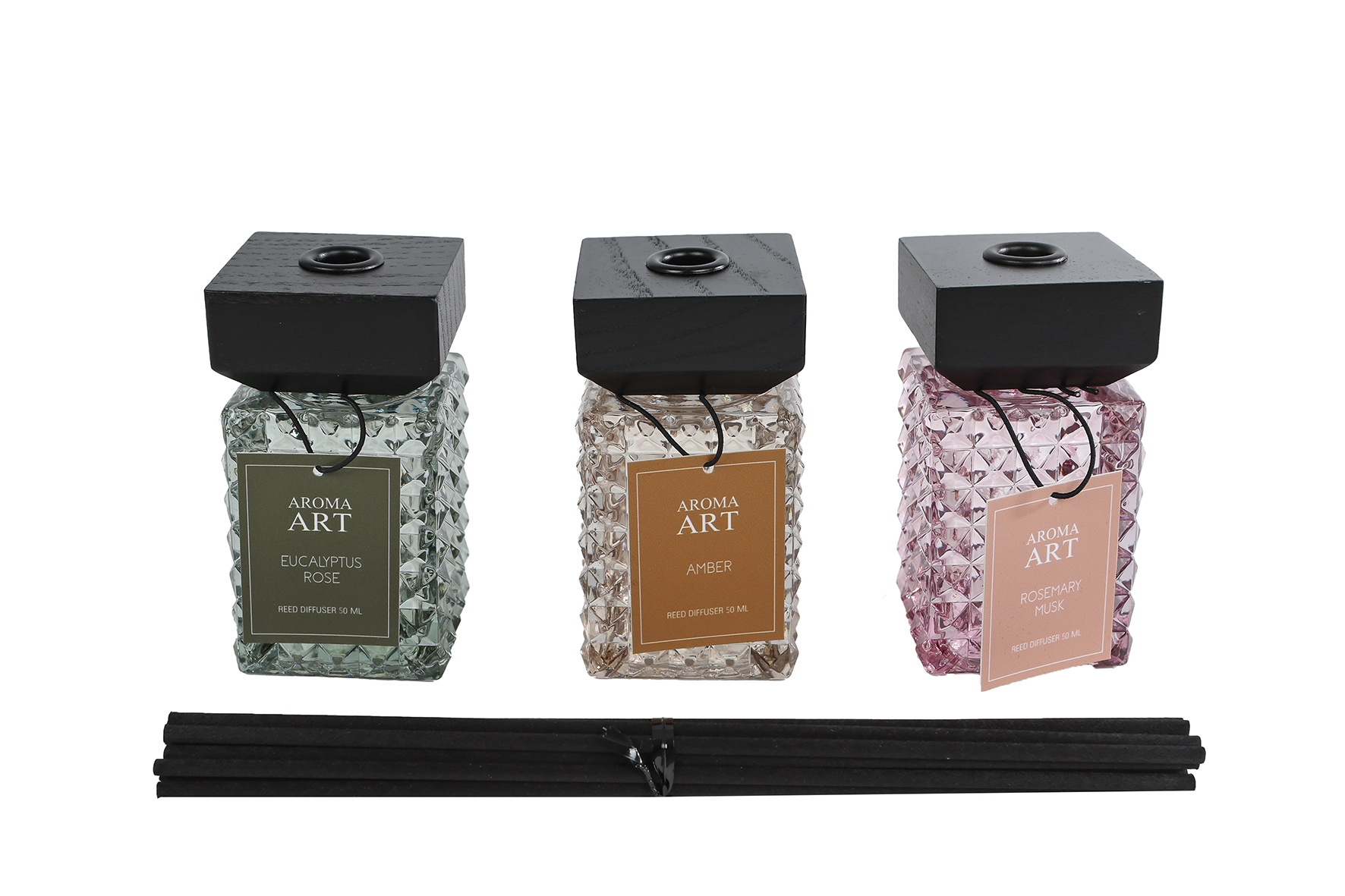Diffuserset Aroma Art 3x50ml glas 3ass